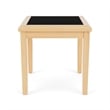 Belmont Lounge Reception Waiting Room HPL Top End Table / Natural Wood / Black