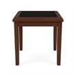 Belmont Lounge Reception Waiting Room HPL Top End Table / Walnut Wood / Black