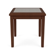 Belmont Lounge Reception Waiting Room HPL Top End Table / Walnut Wood / Gray