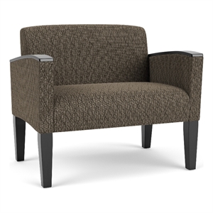 Belmont Lounge Reception Waiting Bariatric Chair / Black Steel Legs / Brown