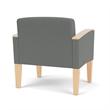 Belmont Lounge Reception Oversize Guest Chair / Natural Wood Legs / Light Gray