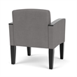Belmont Lounge Reception Waiting Guest Chair / Black Steel Legs / Light Gray