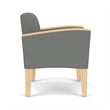 Belmont Lounge Reception Waiting Guest Chair / Natural Wood Legs / Light Gray