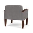 Belmont Lounge Reception Oversize Guest Chair / Walnut Wood Legs / Light Gray