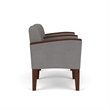 Belmont Lounge Reception 2 Seat Tandem Seating / Walnut Wood Legs / Light Gray