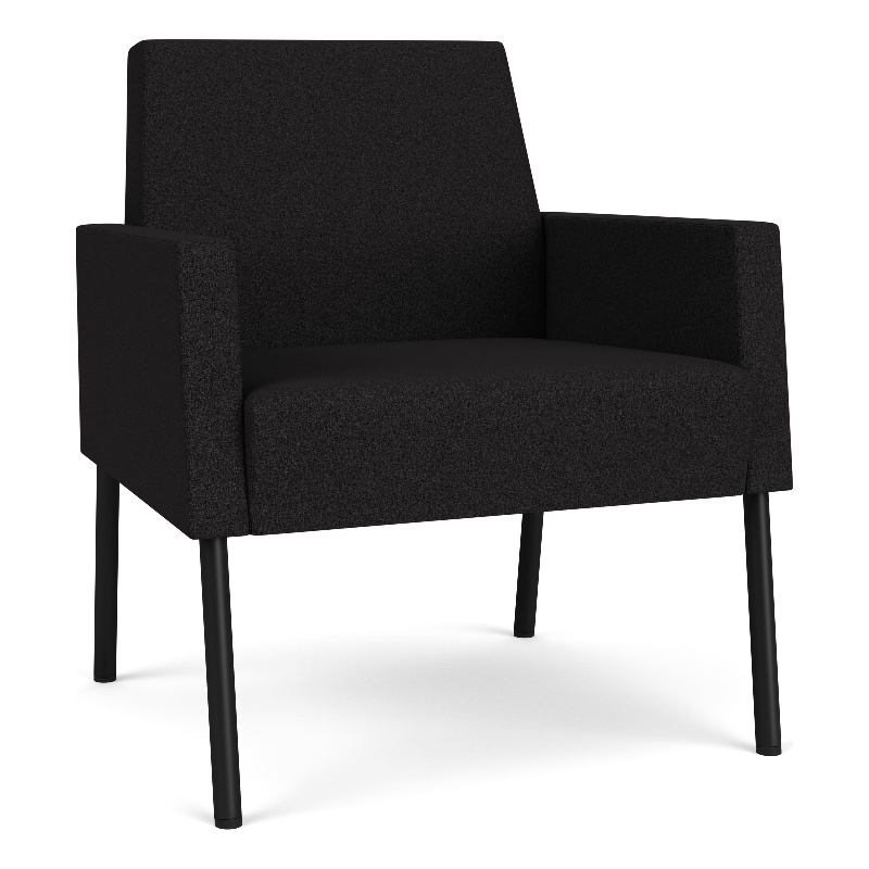 Lesro Mystic Lounge Reception Guest Chair in Black