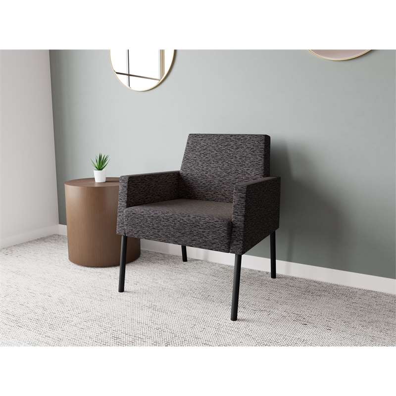 Lesro Mystic Lounge Reception Guest Chair in Black