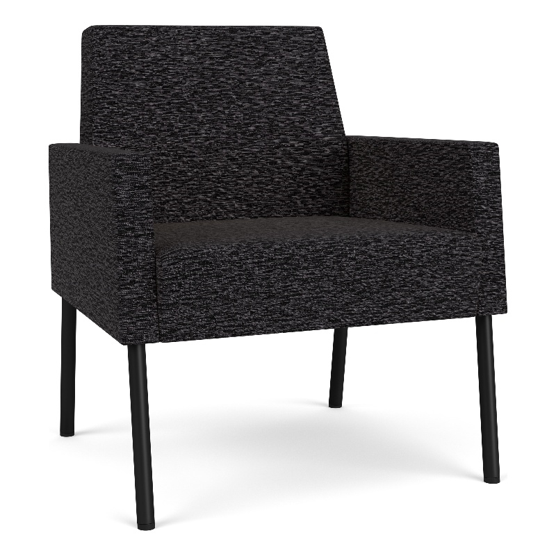 Lesro Mystic Lounge Reception Guest Chair in Black