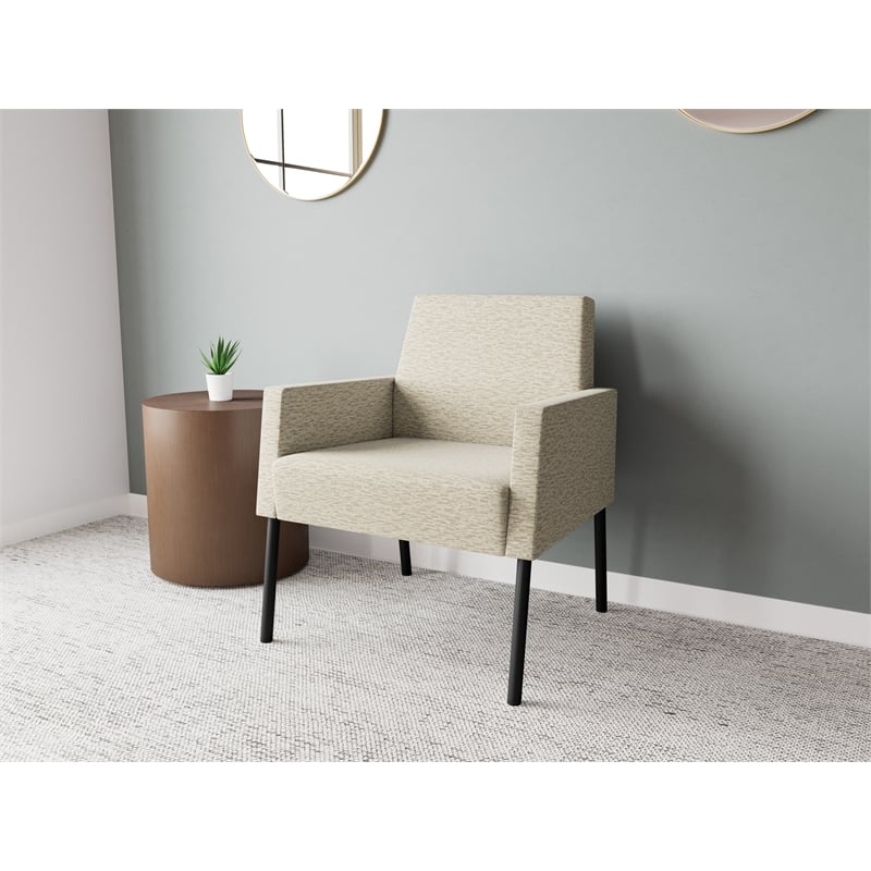 Lesro Mystic Lounge Reception Guest Chair in Beige