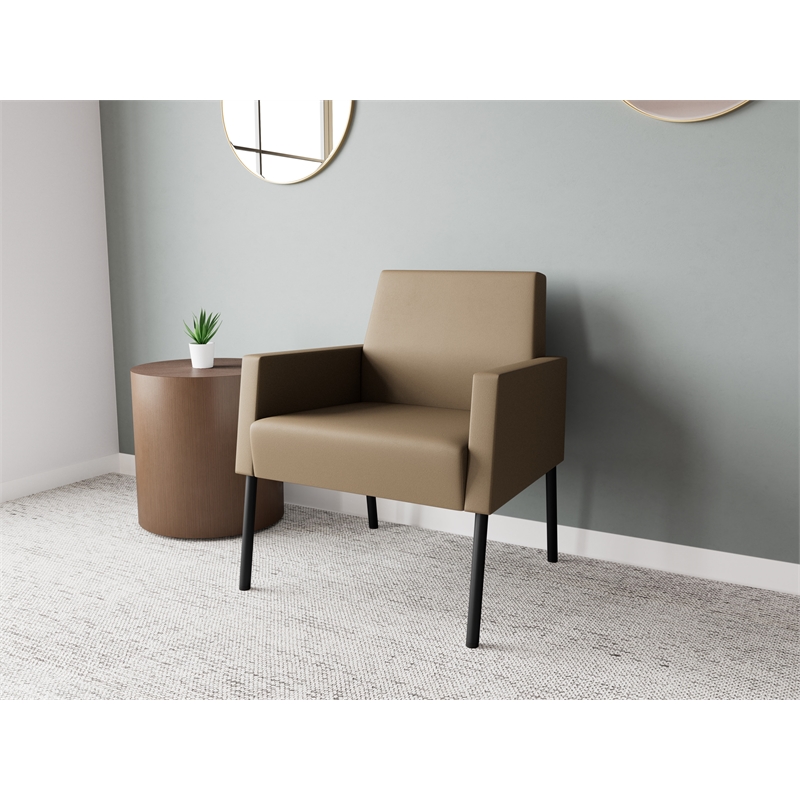 Lesro Mystic Lounge Reception Guest Chair in Brown