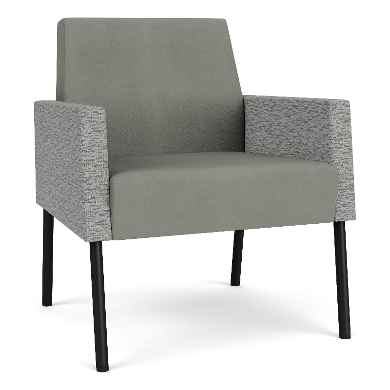 Lesro Mystic Lounge Reception Guest Chair in Gray