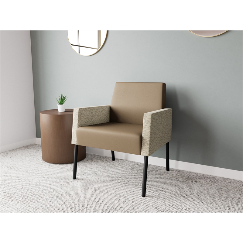 Lesro Mystic Lounge Reception Guest Chair in Brown