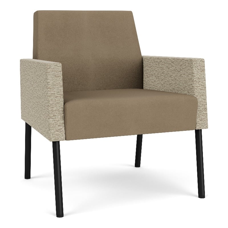 Lesro Mystic Lounge Reception Guest Chair in Brown