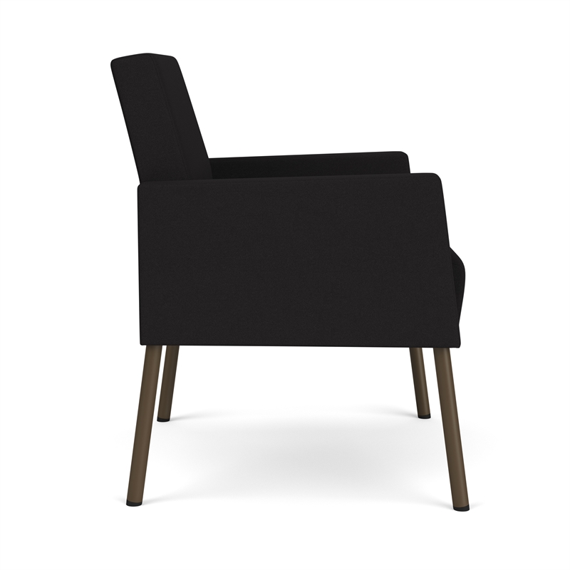 Lesro Mystic Lounge Reception Guest Chair in Black