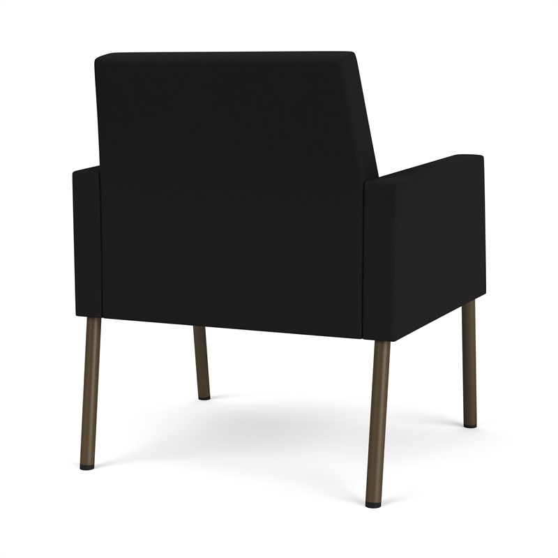 Lesro Mystic Lounge Reception Guest Chair in Black