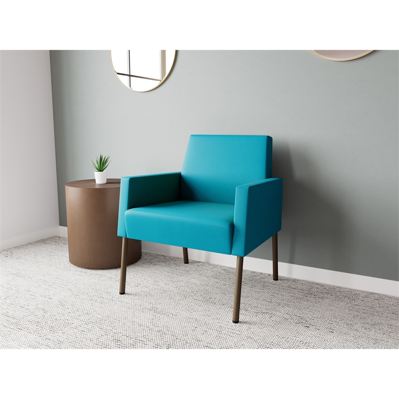 Lesro Mystic Lounge Reception Guest Chair in Teal