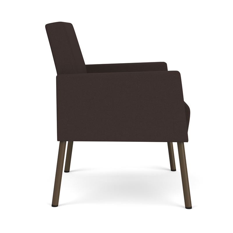 Lesro Mystic Lounge Reception Guest Chair in Brown