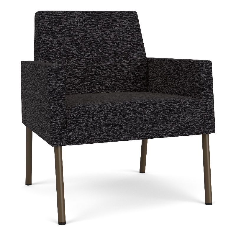 Lesro Mystic Lounge Reception Guest Chair in Black