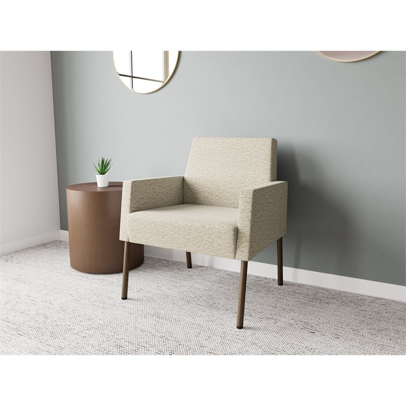 Lesro Mystic Lounge Reception Guest Chair in Beige