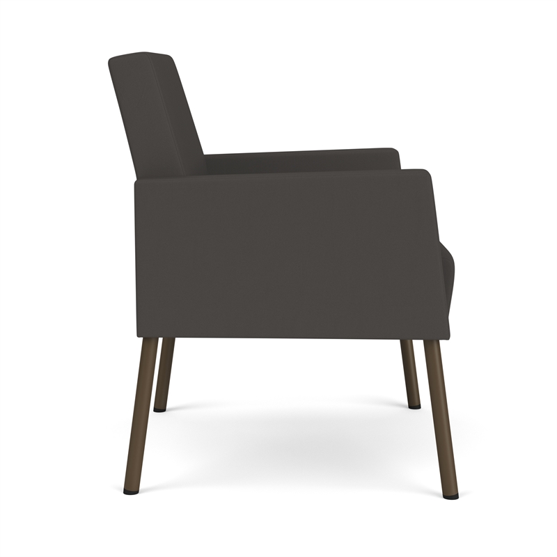 Lesro Mystic Lounge Reception Guest Chair in Gray