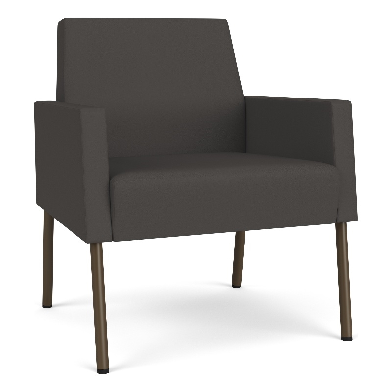 Lesro Mystic Lounge Reception Guest Chair in Gray