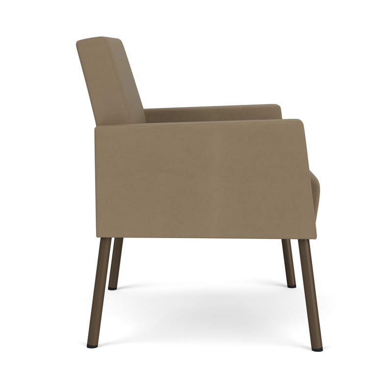Lesro Mystic Lounge Reception Guest Chair in Brown
