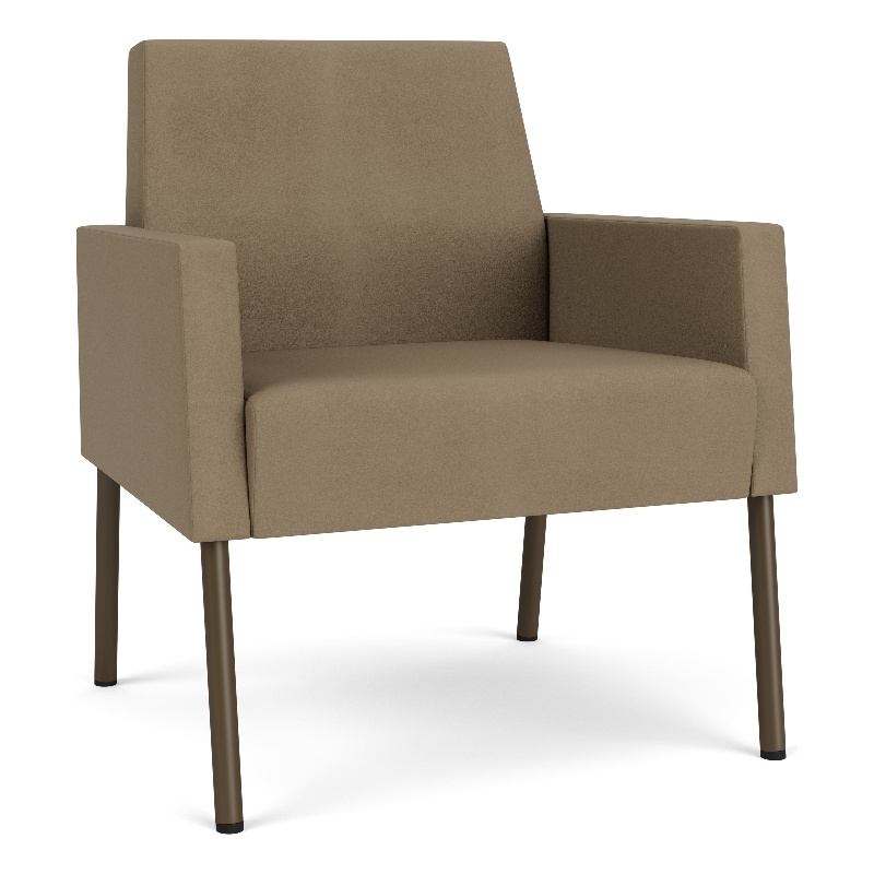 Lesro Mystic Lounge Reception Guest Chair in Brown