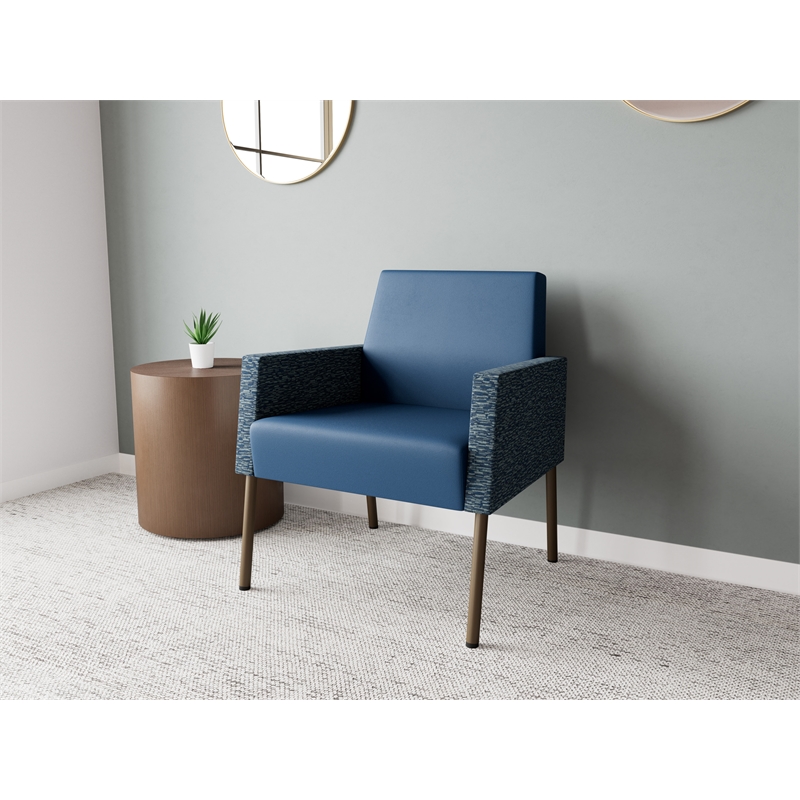 Lesro Mystic Lounge Reception Guest Chair in Blue