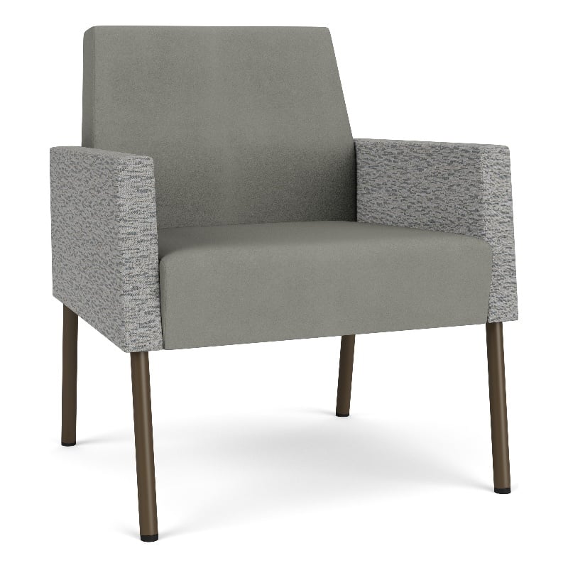 Lesro Mystic Lounge Reception Guest Chair in Gray