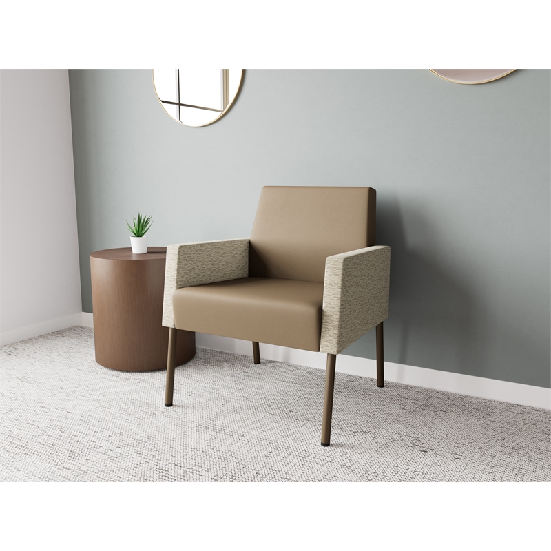 Lesro Mystic Lounge Reception Guest Chair in Brown