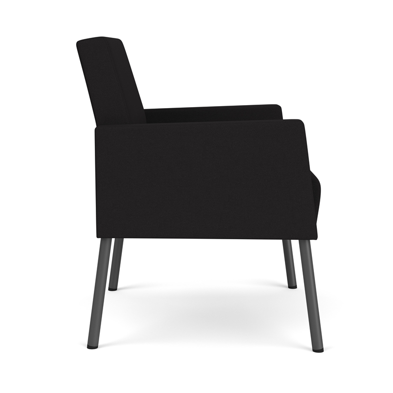 Lesro Mystic Lounge Reception Guest Chair in Black
