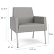 Lesro Mystic Lounge Reception Guest Chair in Teal