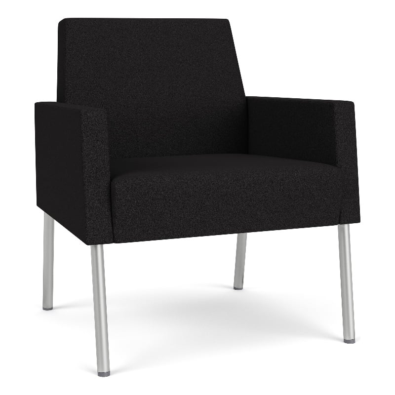 Lesro Mystic Lounge Reception Guest Chair in Black