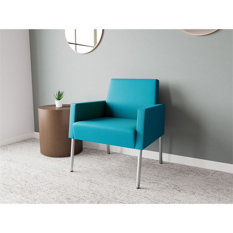 Lesro Mystic Lounge Reception Guest Chair in Teal