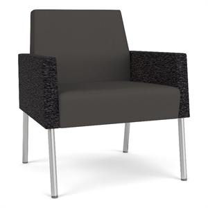 Lesro Mystic Lounge Reception Guest Chair in Gray