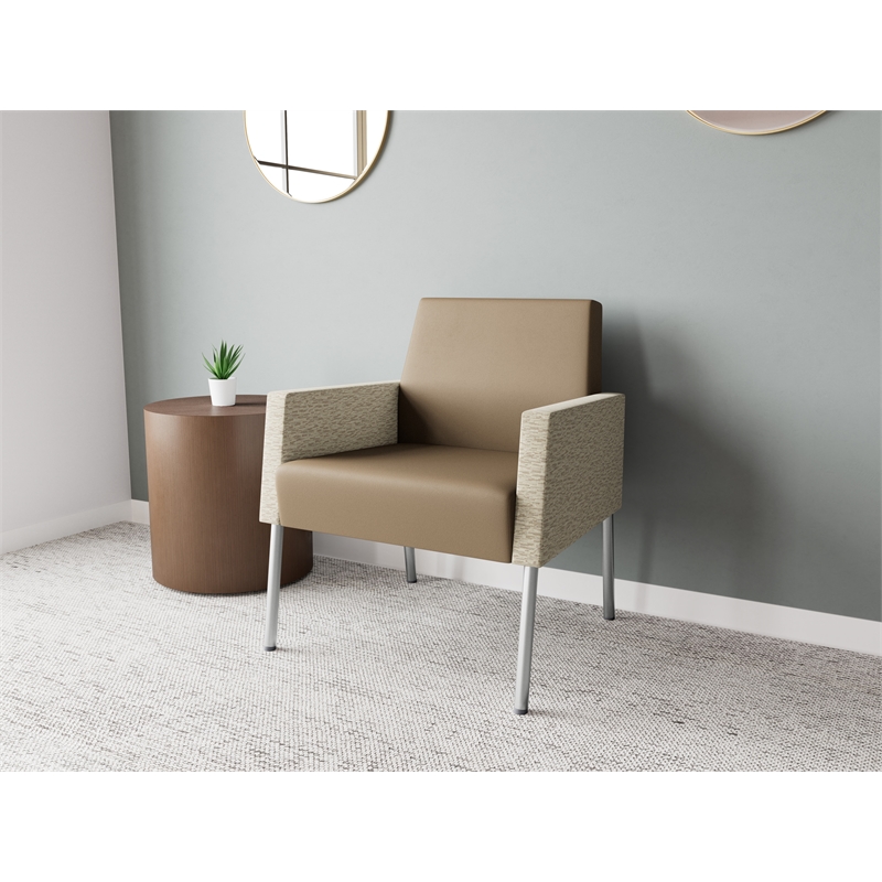 Lesro Mystic Lounge Reception Guest Chair in Brown