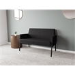 Lesro Mystic Lounge Reception Loveseat in Black