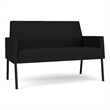 Lesro Mystic Lounge Reception Loveseat in Black