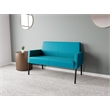 Lesro Mystic Lounge Reception Loveseat in Teal