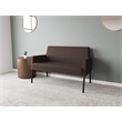 Lesro Mystic Lounge Reception Loveseat in Brown