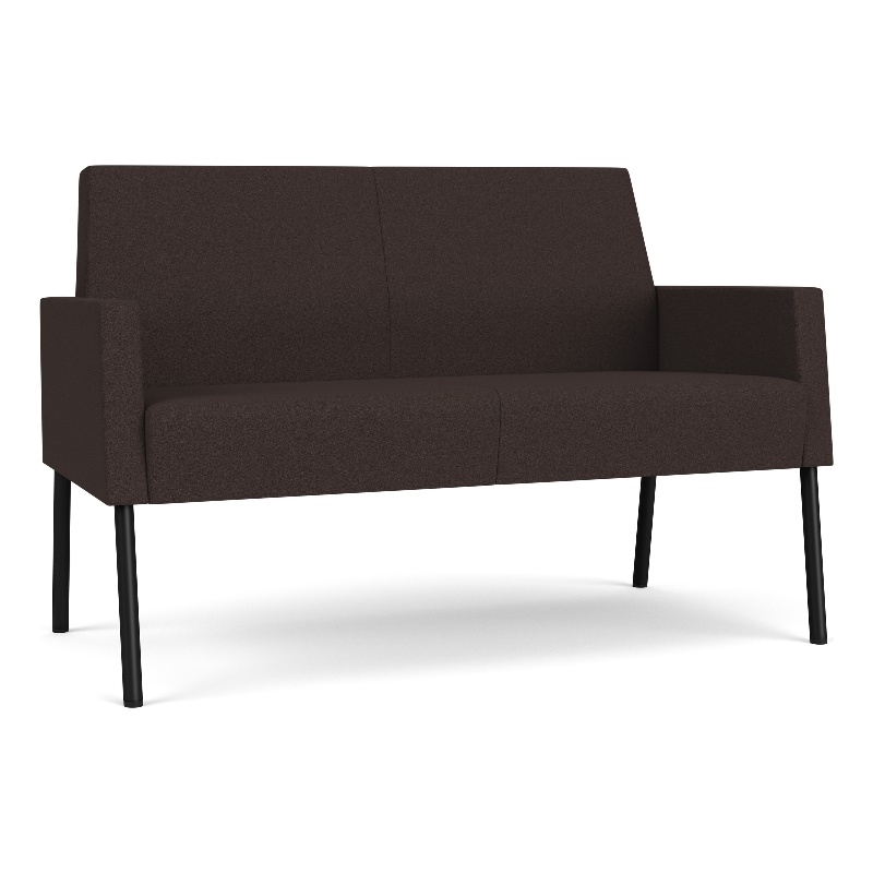 Lesro Mystic Lounge Reception Loveseat in Brown