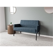 Lesro Mystic Lounge Reception Loveseat in Blue