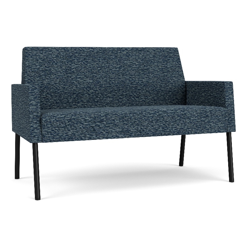 Lesro Mystic Lounge Reception Loveseat in Blue