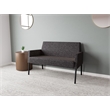 Lesro Mystic Lounge Reception Loveseat in Black