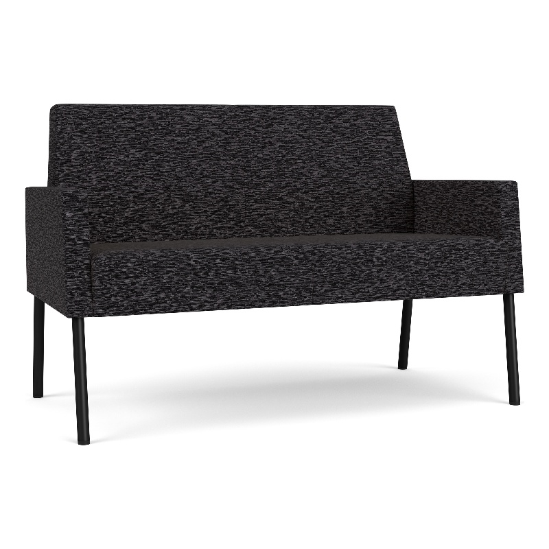 Lesro Mystic Lounge Reception Loveseat in Black