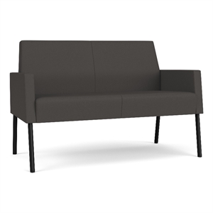 Lesro Mystic Lounge Reception Loveseat in Gray