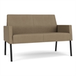 Lesro Mystic Lounge Reception Loveseat in Brown
