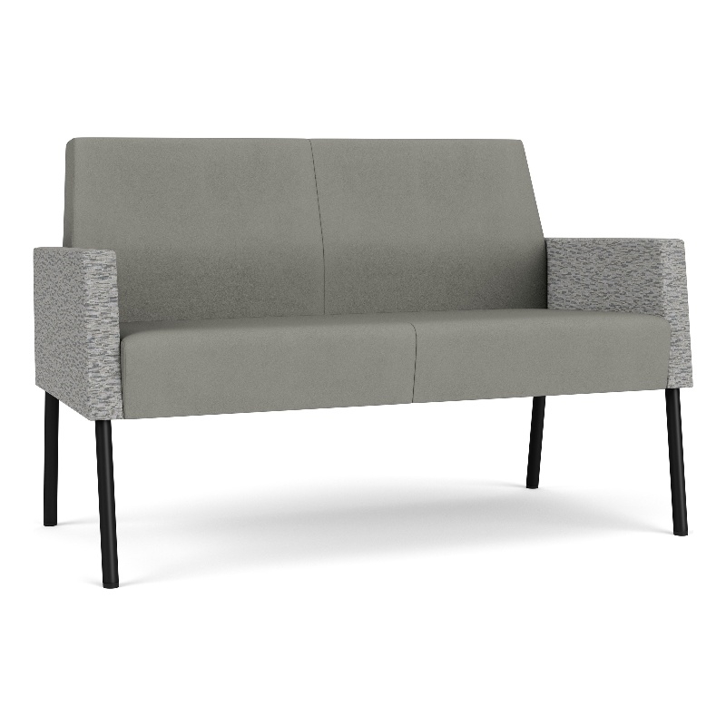 Lesro Mystic Lounge Reception Loveseat in Gray