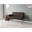 Lesro Mystic Lounge Reception Loveseat in Brown