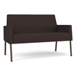 Lesro Mystic Lounge Reception Loveseat in Brown